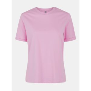 Růžové basic tričko Pieces Ria -