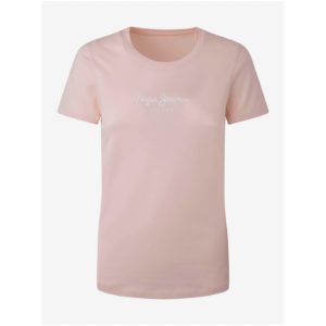 Růžové dámské tričko Pepe Jeans New