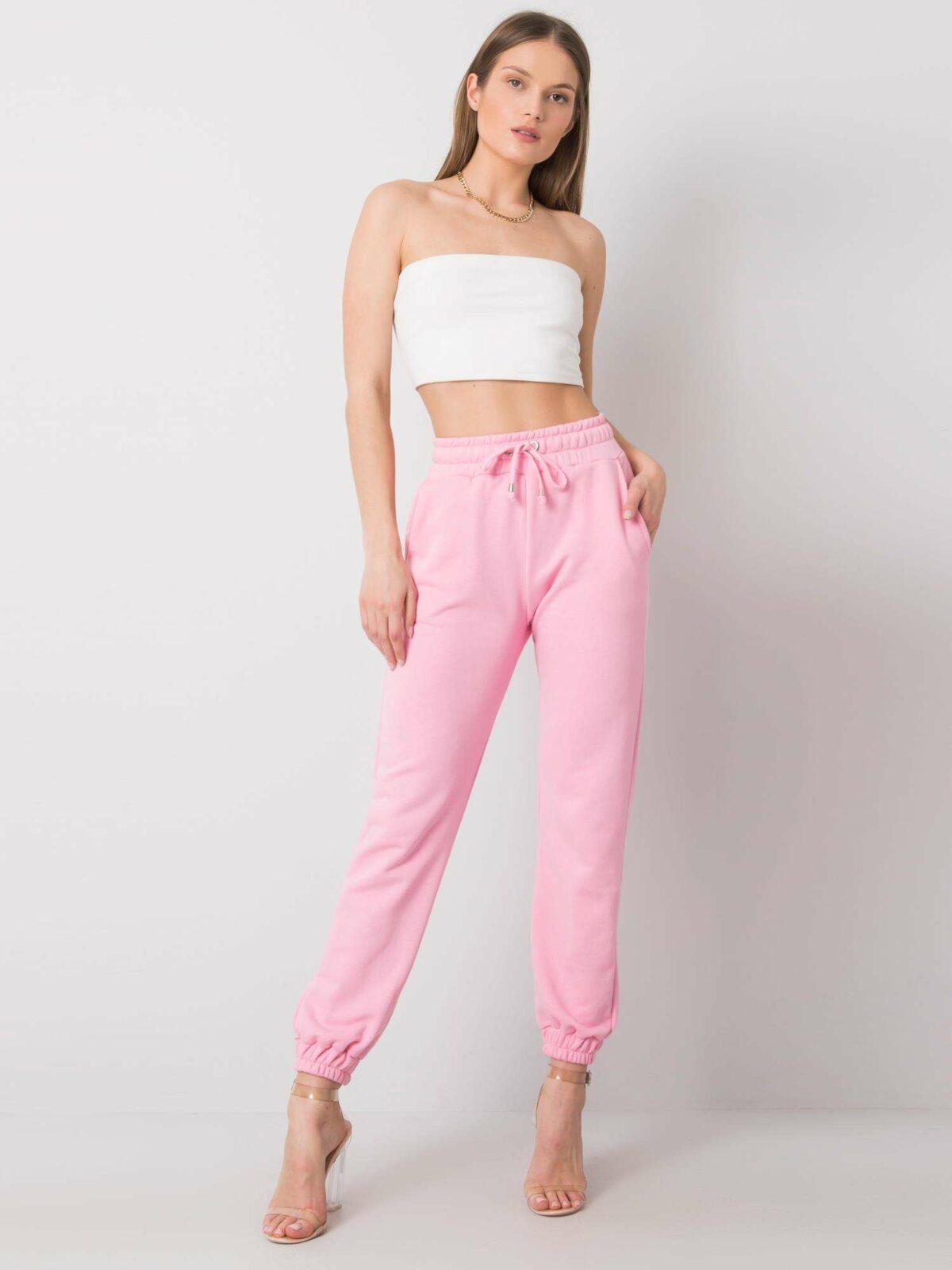 Světle růžové kalhoty Agueda