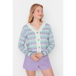 Trendyol Lilac Patterned Knitwear