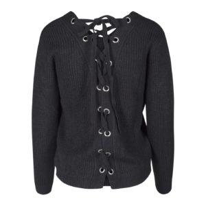 Ladies Back Lace Up Sweater