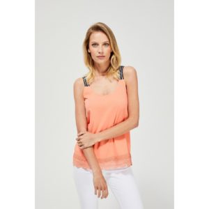Top with lace and decorative straps -