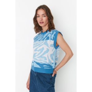 Trendyol Blue Jacquard Knitwear