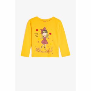 Koton Girl's Yellow T-Shirt