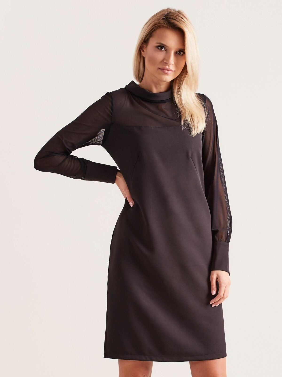 Black dress with long