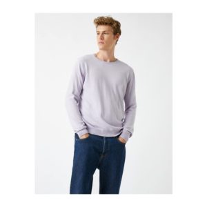 Koton Men's Lilac Basic Sweater