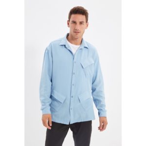 Trendyol Blue Men's Oversize Shirt