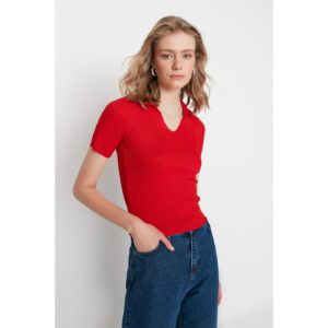 Trendyol Red Polo Neck