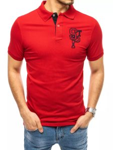 Red men's polo shirt with