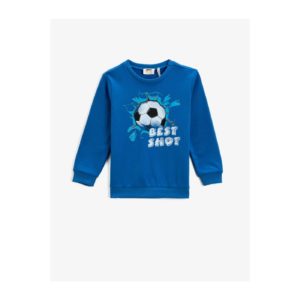 Koton Football Printed Sweatshirt Crew