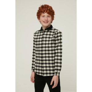 Trendyol Black Checkered Boy Knitted