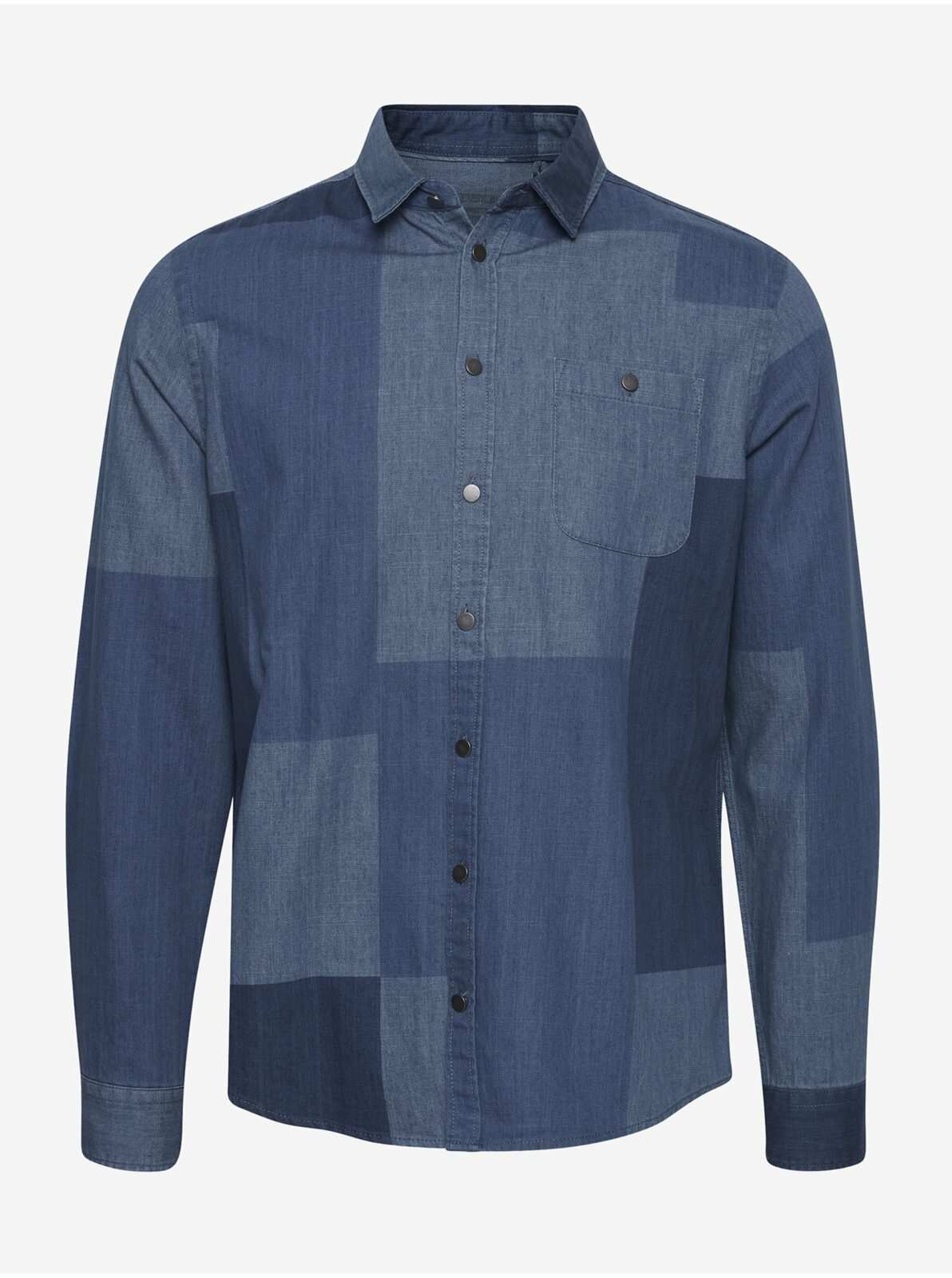 Modrá džínová vzorovaná košile Blend