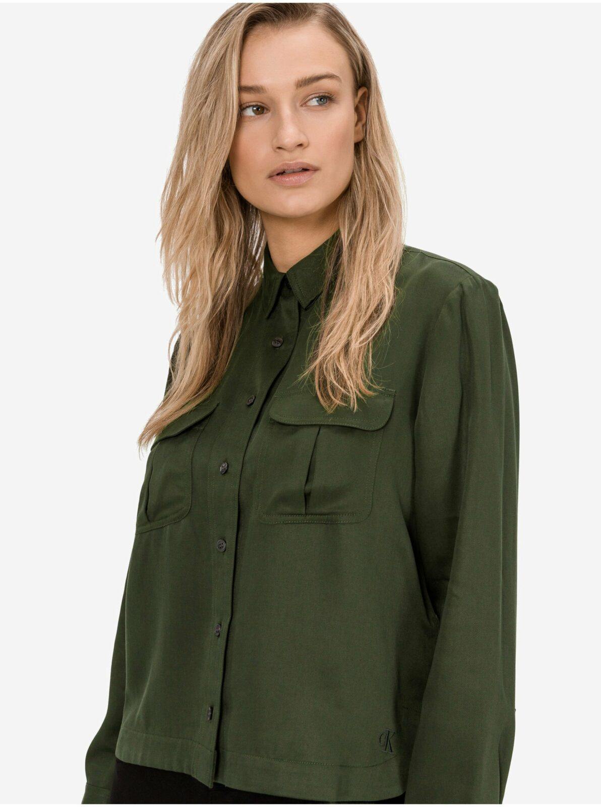 Zelená dámská košile Calvin Klein Jeans