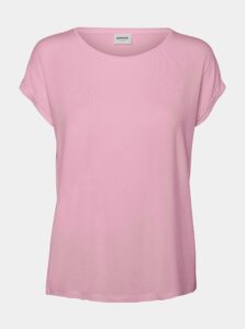 Růžové volné basic tričko