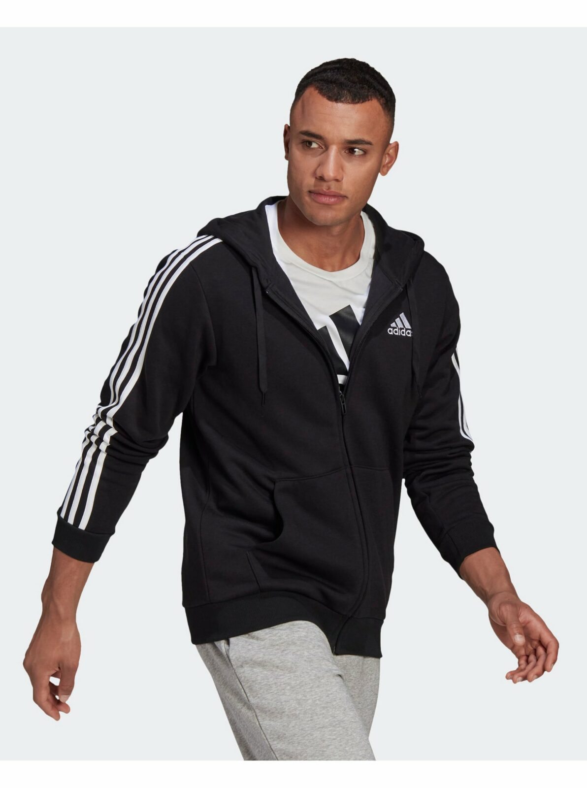 Essentials Fleece 3-Stripes Full-Zip Mikina adidas