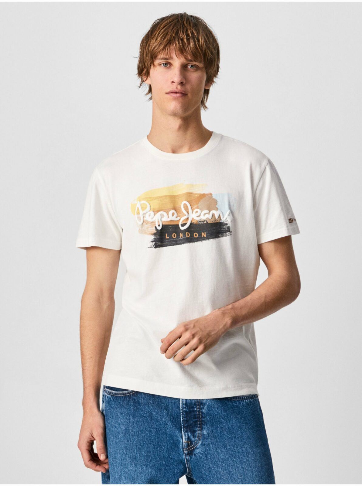 Krémové pánské tričko Pepe Jeans