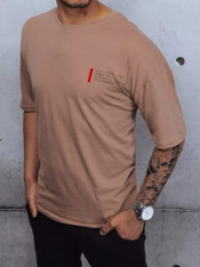 Men's T-shirt with cappuccino