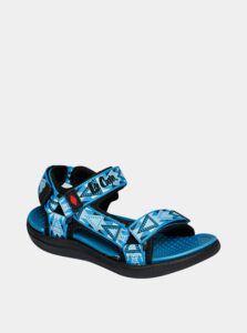 Modré klučičí vzorované sandály