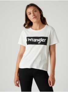 Bílé dámské tričko Wrangler Box -