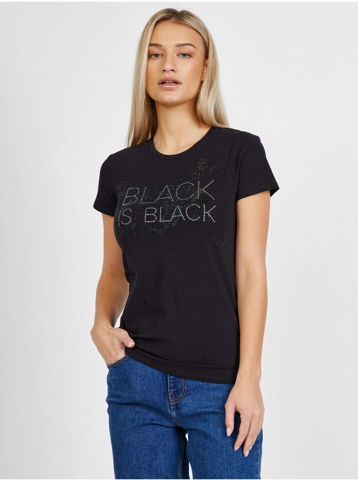 Černé dámské vzorované tričko Liu
