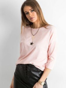 April pink blouse