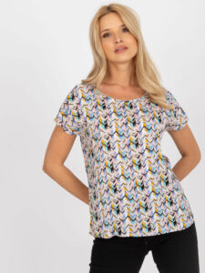 SUBLEVEL blouse with colorful patterns made of