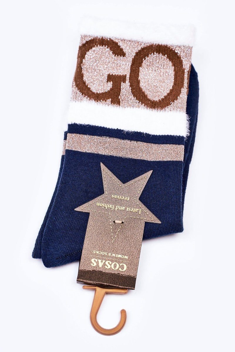 Dámské Bavlněné Ponožky GO-GO S Kožešinou