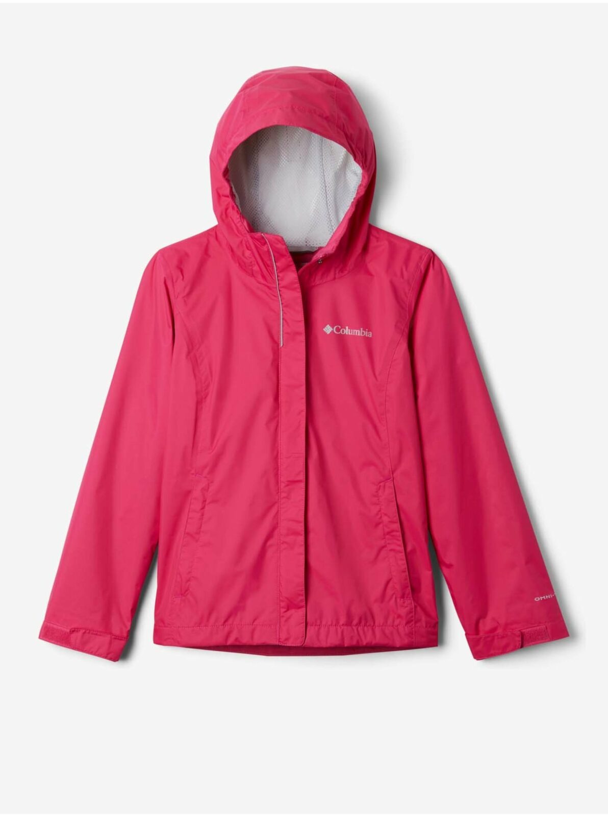 Tmavě růžová holčičí voděodolná bunda s kapucí