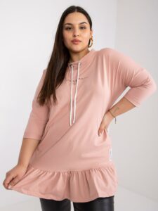 Pink tracksuit tunic plus size