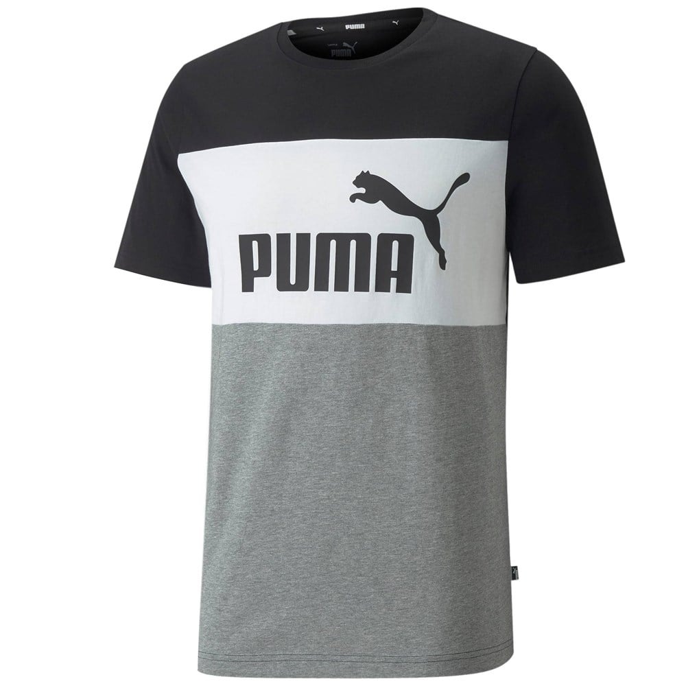 Šedo-černé pánské vzorované tričko Puma