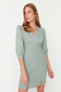 Trendyol Mint Double Breasted Collar