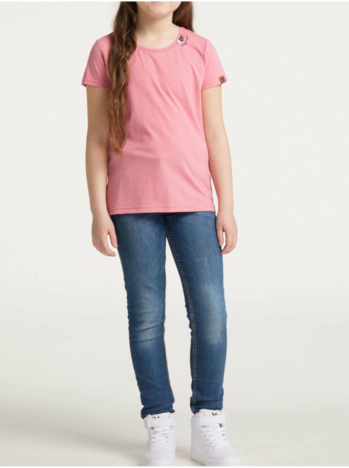 Růžové holčičí basic tričko Ragwear
