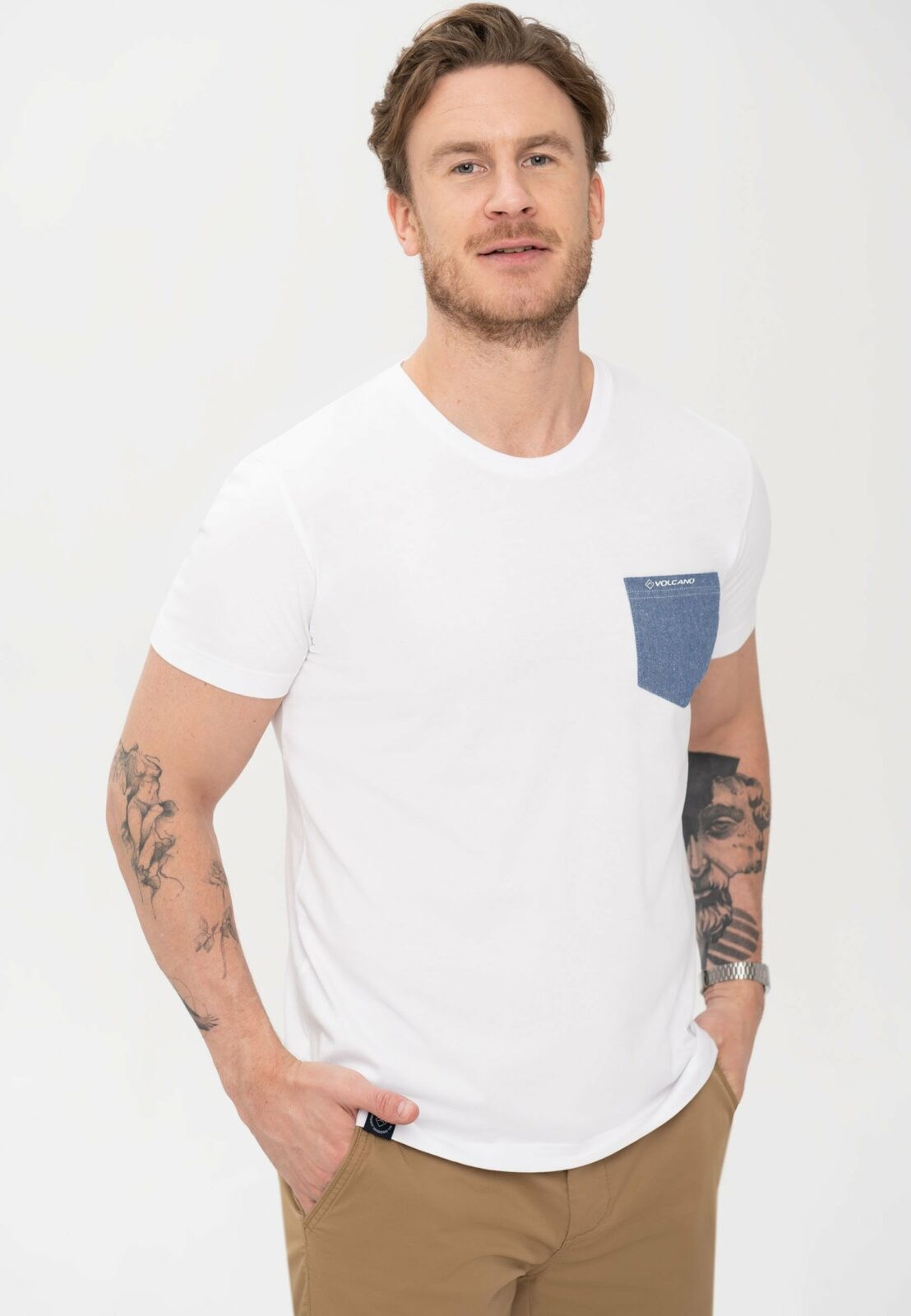 Volcano Man's T-shirt T-Simple