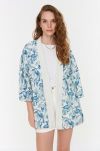 Trendyol Ecru Plain Kimono&Caftan