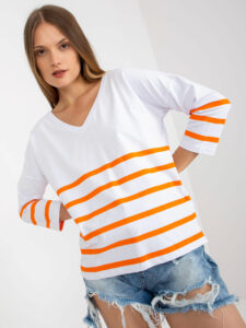 Basic white and orange striped RUE