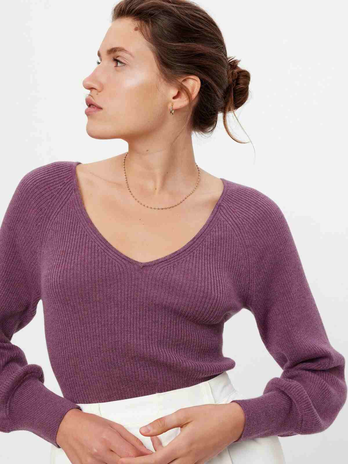 GAP Vlněný žebrovaný svetr