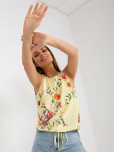 Yellow patterned top with a