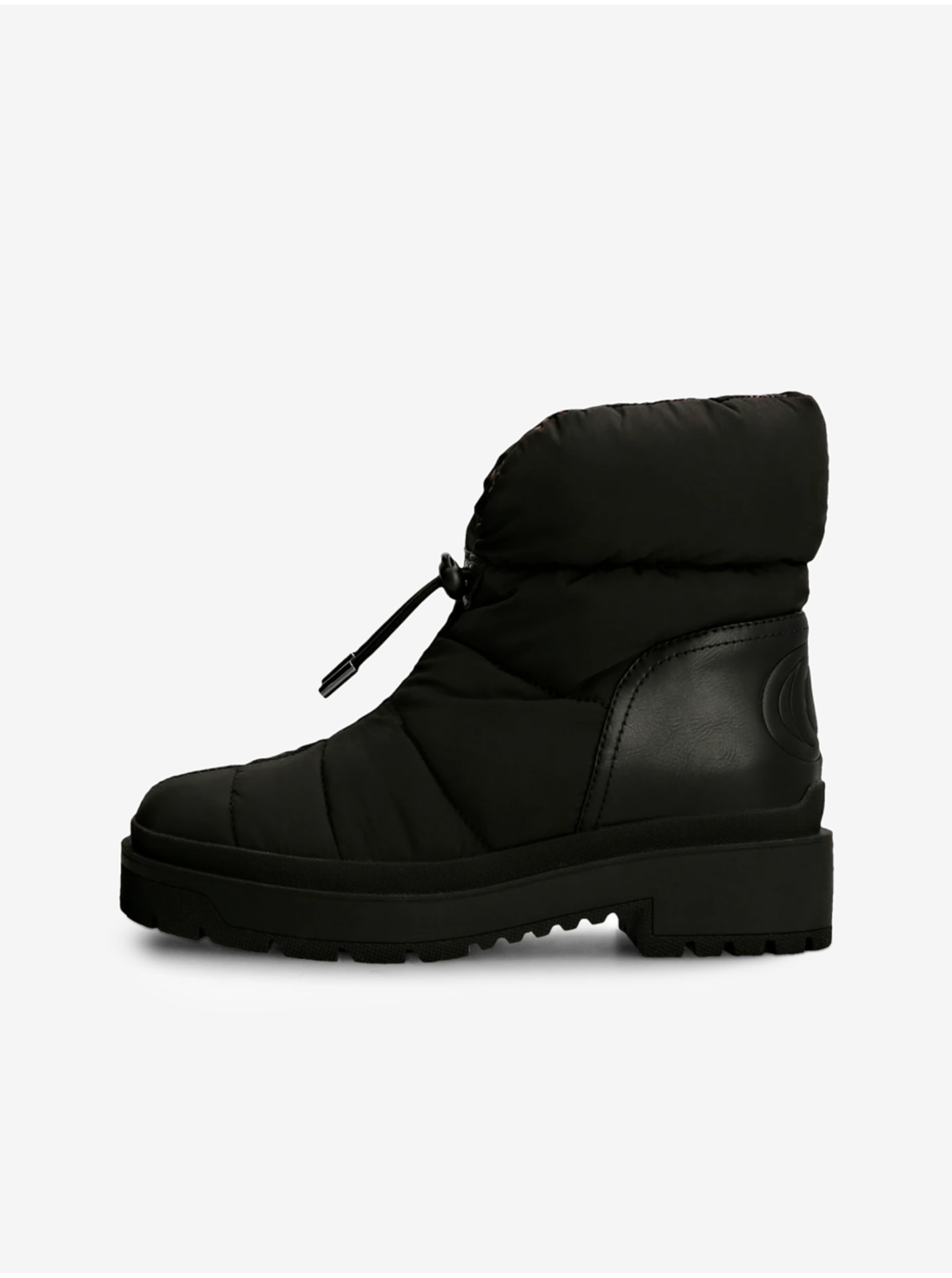 Černé dámské kotníkové zimní boty