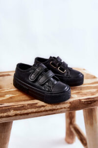 Children's Leather Sneakers With Velcro BIG