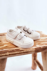 Children's Leather Sneakers With Velcro BIG