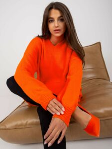 Orange knitted oversize dress RUE
