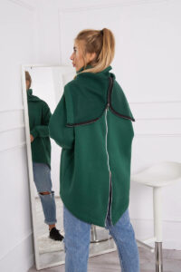 Insulated sweatshirt with a zipper
