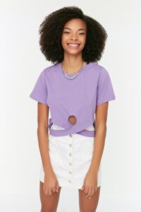 Trendyol Purple Cutout Detailed Knitted