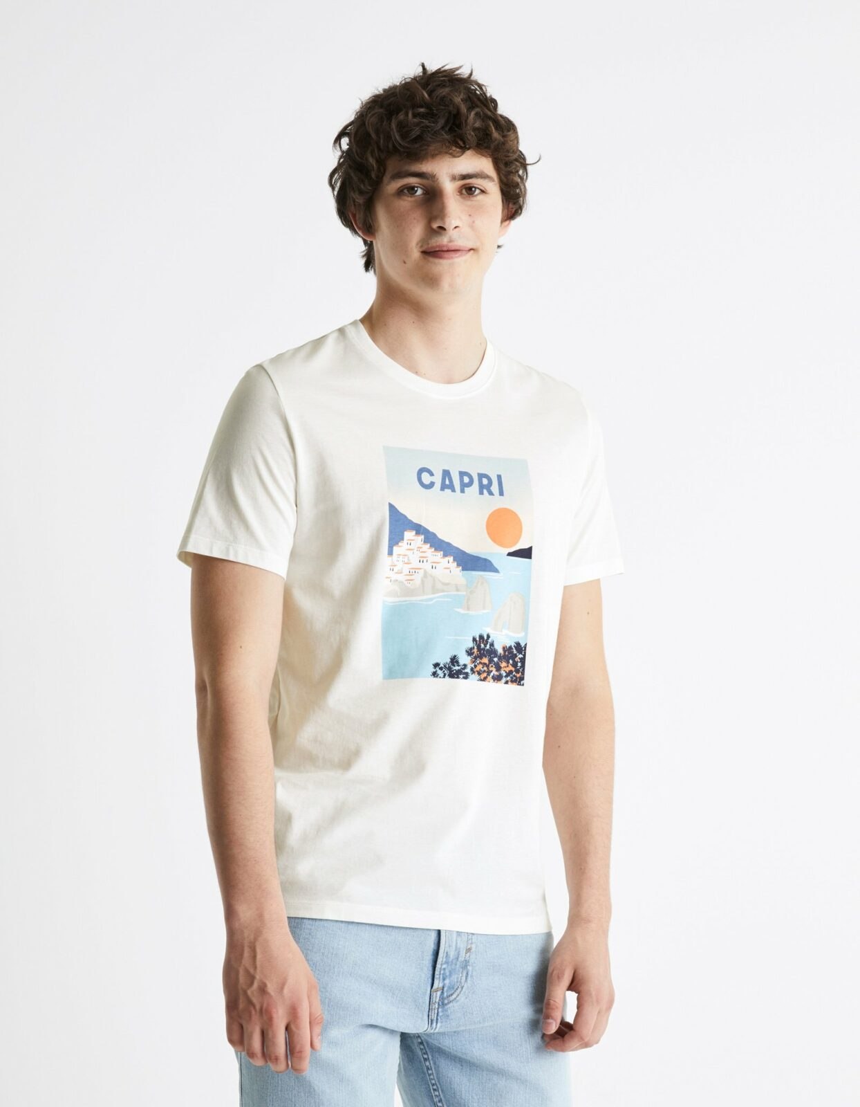 Celio Bavlněné tričko Cevinty Capri -