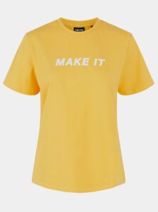 Žluté tričko s nápisem