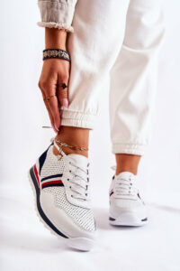Women's leather sport shoes white