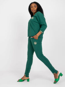 Dark green casual set with long