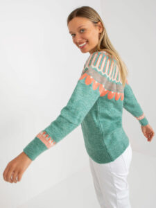 Classic mint sweater with RUE PARIS