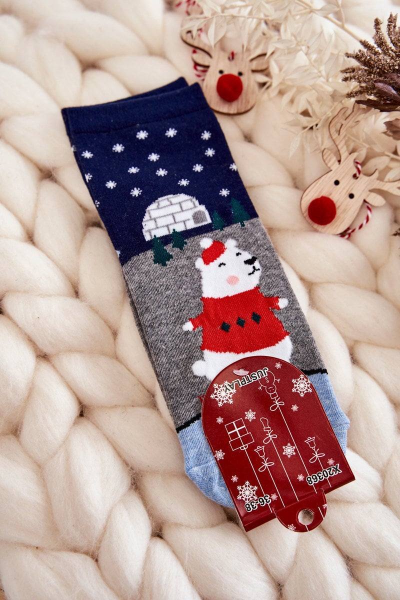 Dámské Ponožky Vánoční Vzory S Plyšovým