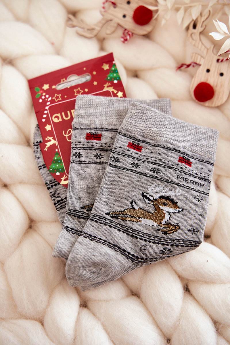 Dámské bavlněné vánoční ponožky